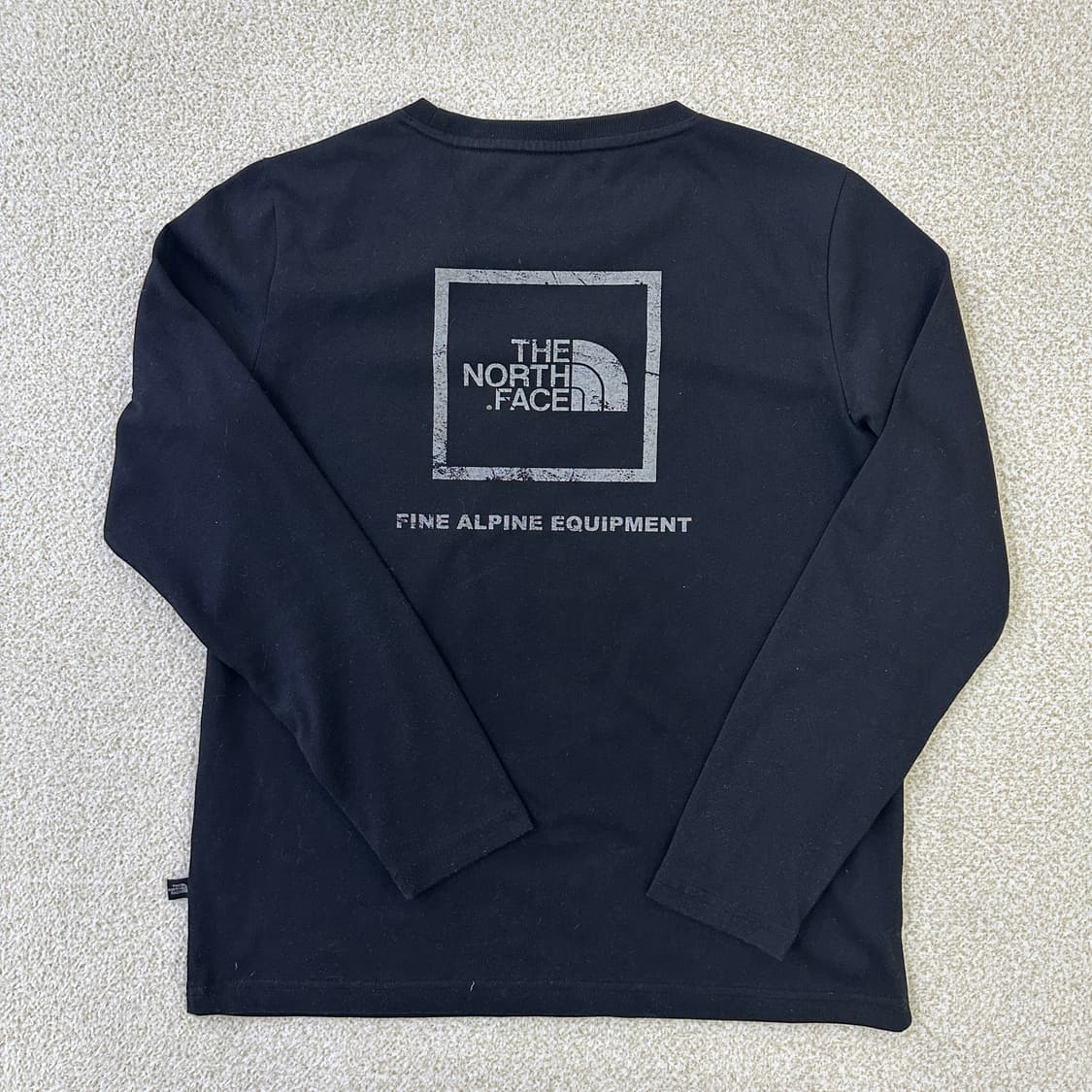 XS 노스페이스 블랙 긴팔 티셔츠 0323D 상품이미지4