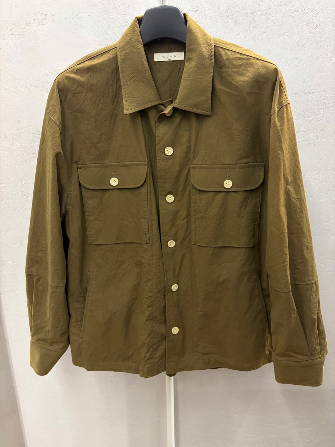 Noun wrinkle shirt jacket khaki 2 상품이미지2