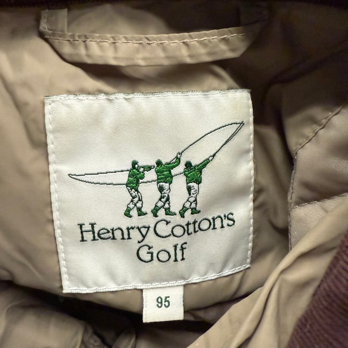 [정품/95] 헨리코튼 퀼팅 자켓 브라운 코듀로이 카라 b19 상품이미지5