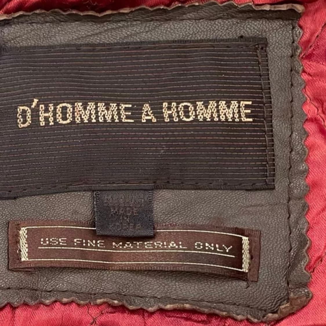 D'HOMME A HOMME 리얼 가죽 자켓 상품이미지3
