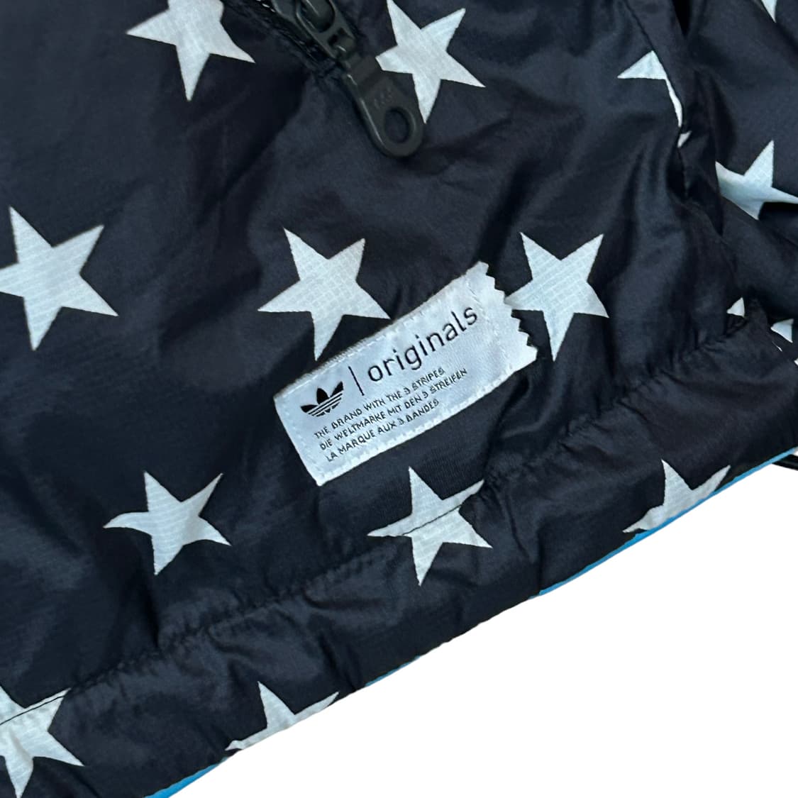 아디다스 블랙 스타 스카이블루 리버시블 트랙집업 M 상품이미지7
