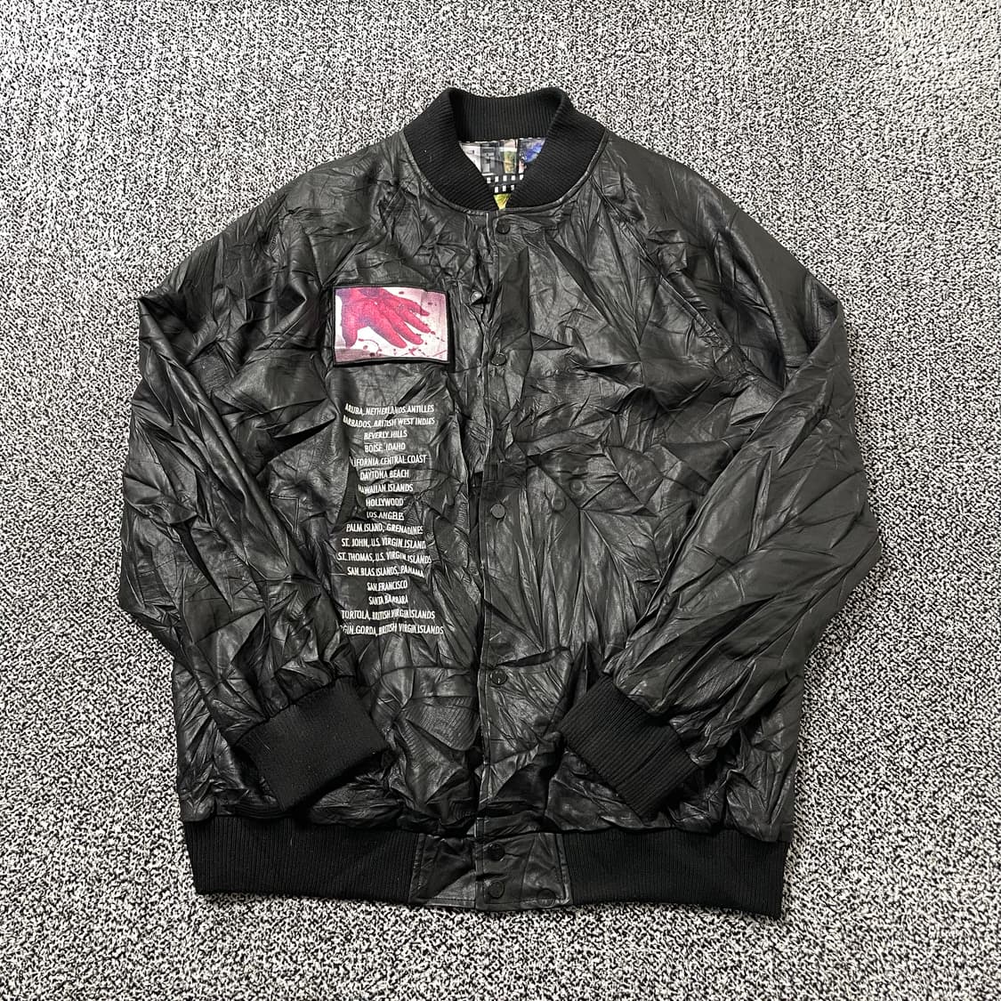 빈티지9. 일본빈티지 퍼킹어썸 필름 스트립 자켓 봄버 가죽 스트릿 상품이미지1