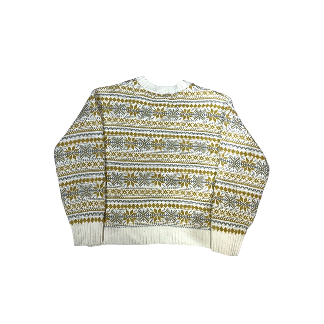 일본 빈티지 아이보리 패턴 모리걸 니트 M 상품이미지5