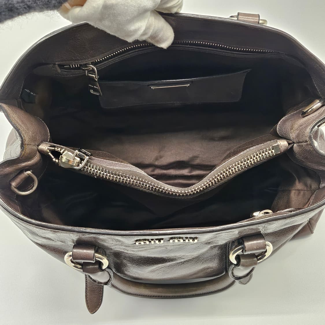 정품 미우미우 비텔로 샤인 투웨이백 (그레이) 상품이미지8