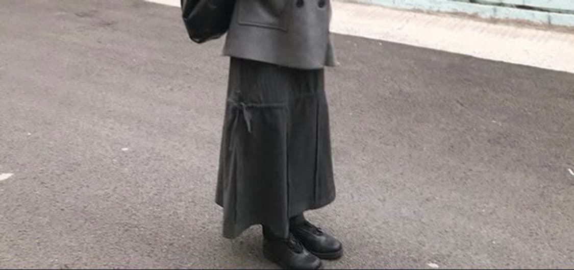 할로미늄 multiway striped skirt 상품이미지1