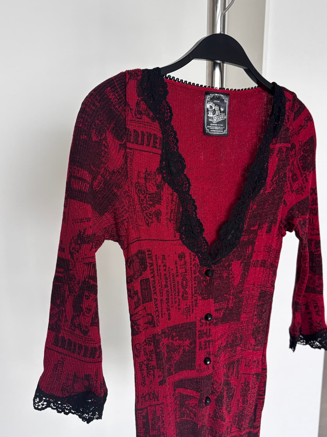 레이스 프린팅 가디건 상품이미지3