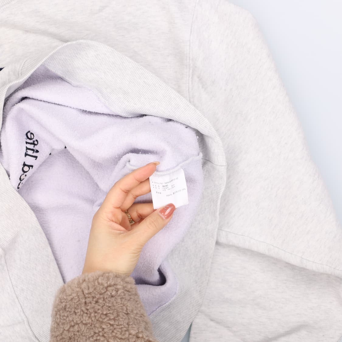 [M] 뉴발란스 남성 빅로스 기모 맨투맨 긴팔티 0108J  상품이미지5