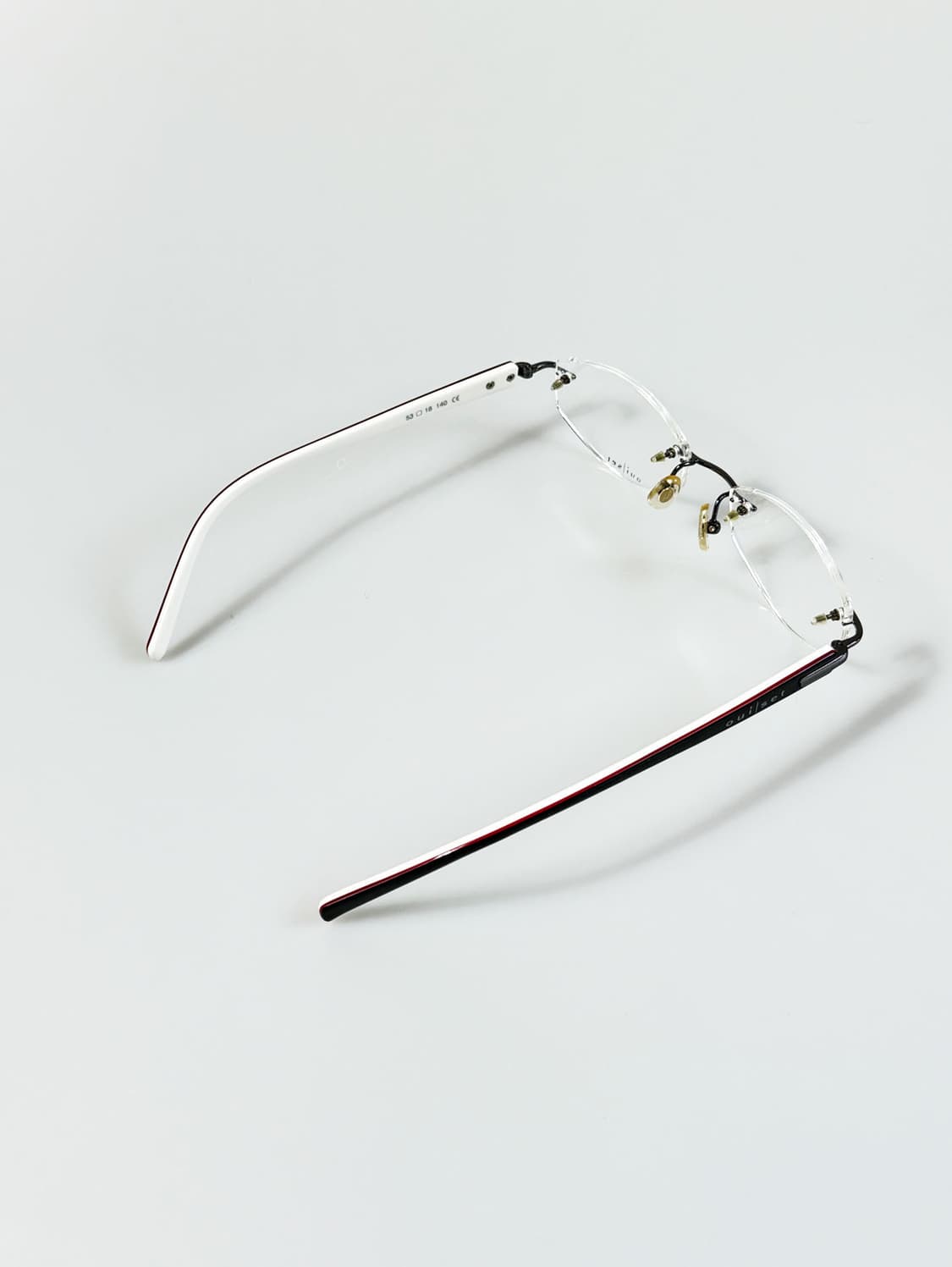 90s OUI SET 무테 오벌 프레임 빈티지 안경 상품이미지4