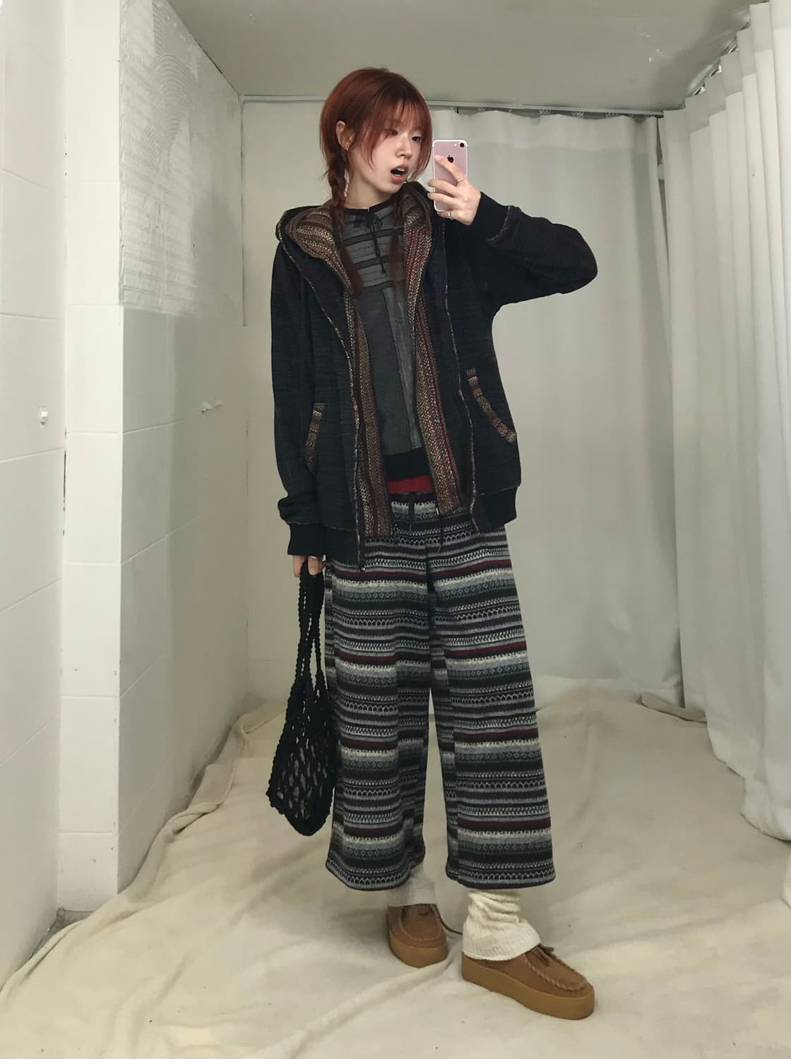 빈티지 몽골 소녀 노르딕 히피 코디 세트 상품이미지1