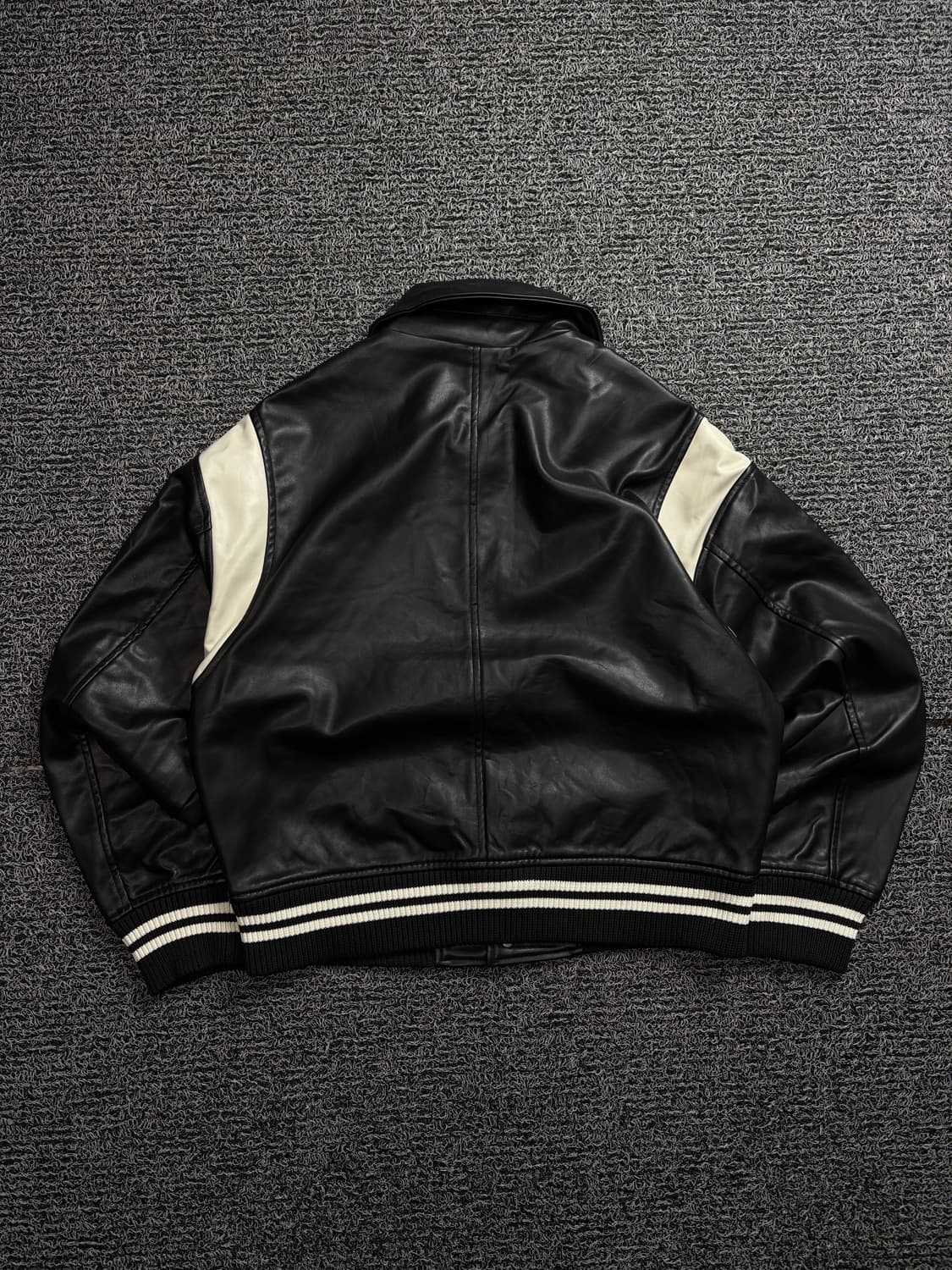 파르티멘토 버핑 레더 배색 바시티 자켓 1929 상품이미지4