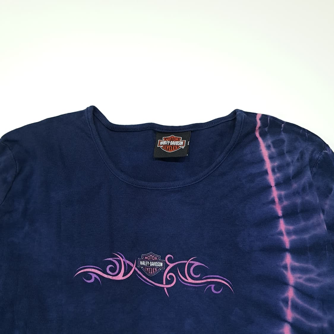 CL569 M 할리데이비슨 00s 미국판 타이다이 긴팔 티셔츠 상품이미지2