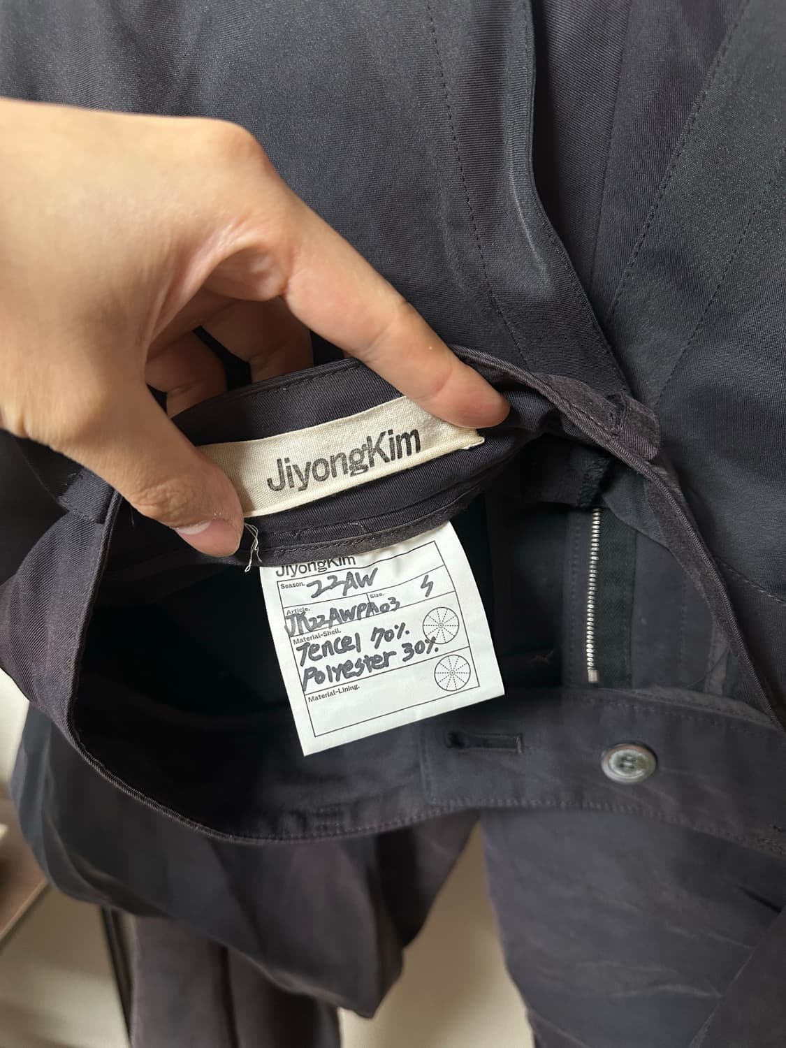 [S] Jiyongkim 드레이프 트라우저 22aw 상품이미지9
