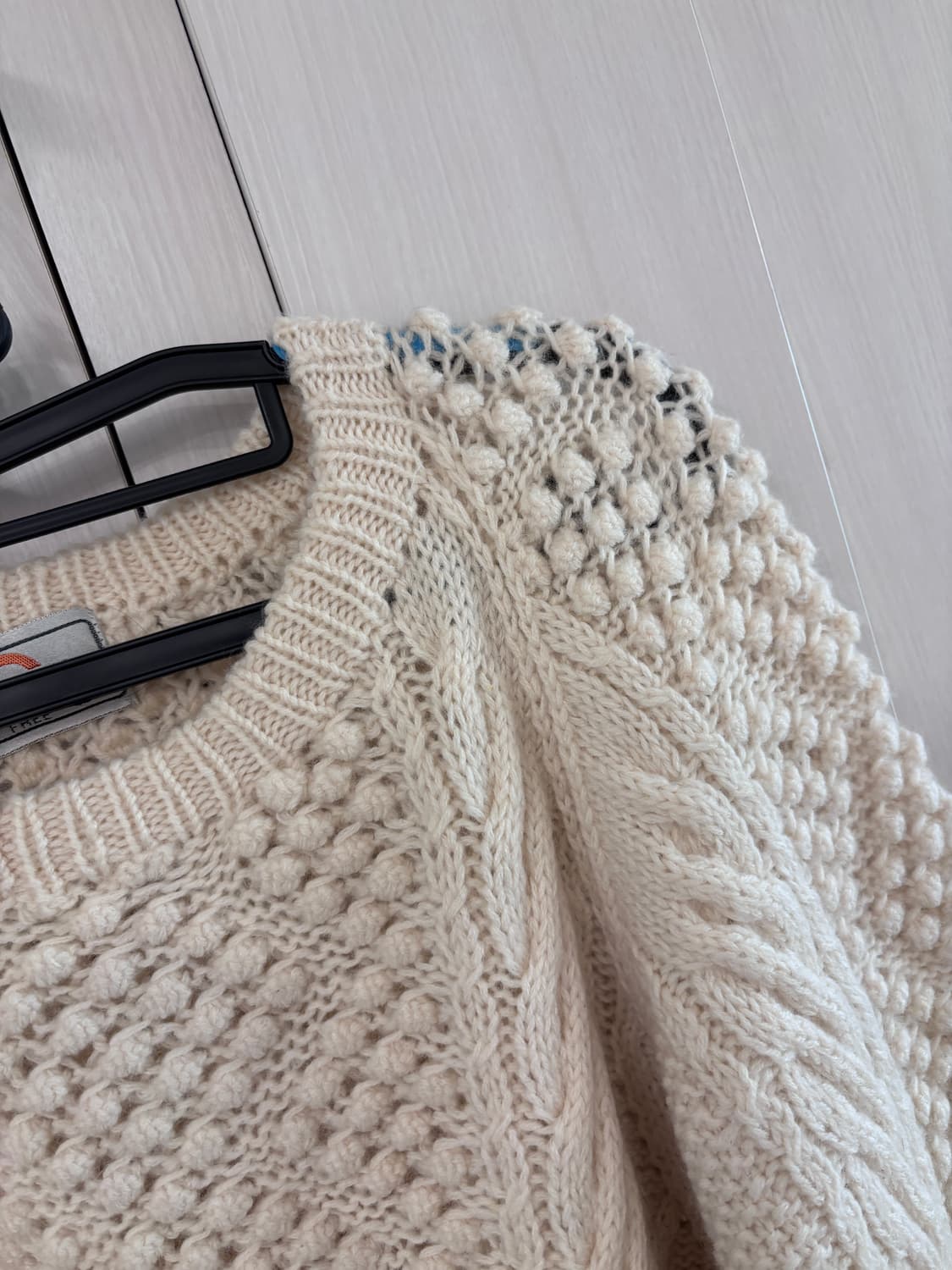 빈티지 니트 아란니트 피셔맨니트 흰순이 상품이미지5