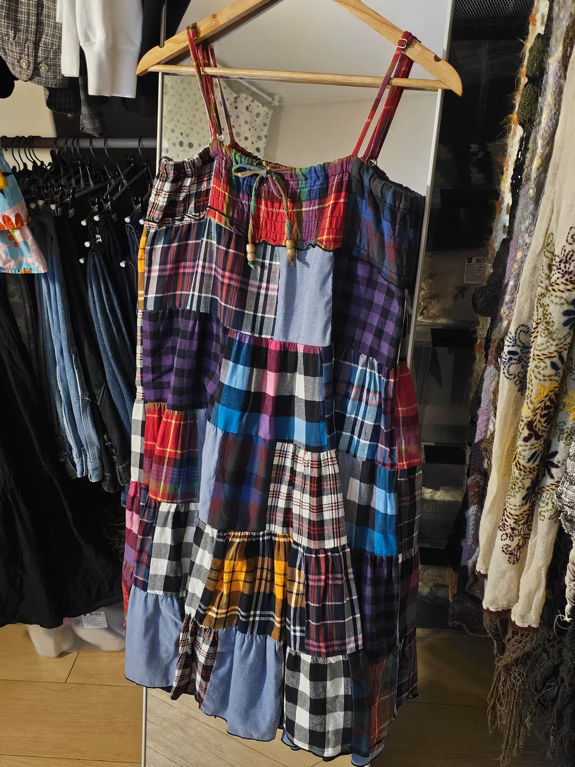 색종이 조각 패치 원피스 상품이미지1