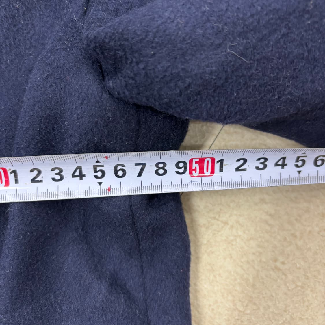 빈티지 네이비 더블 롱 코트 상품이미지5