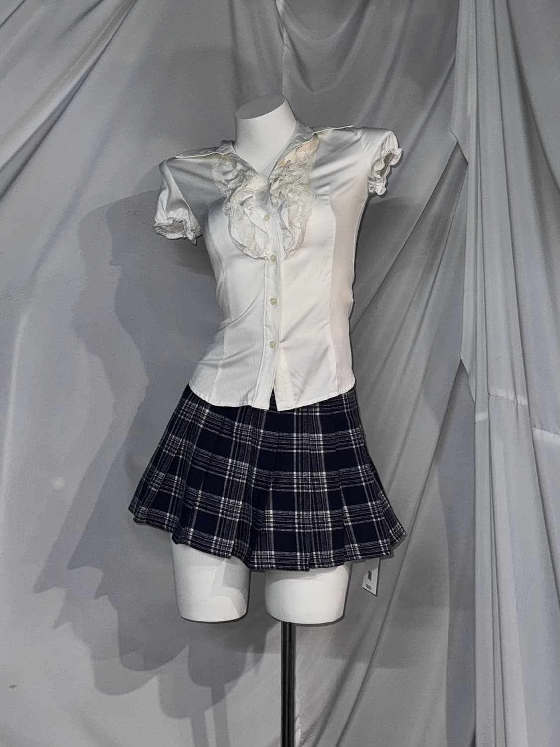 캐캐체 가디언깔 체크 네이비 프레피코디세트  상품이미지3