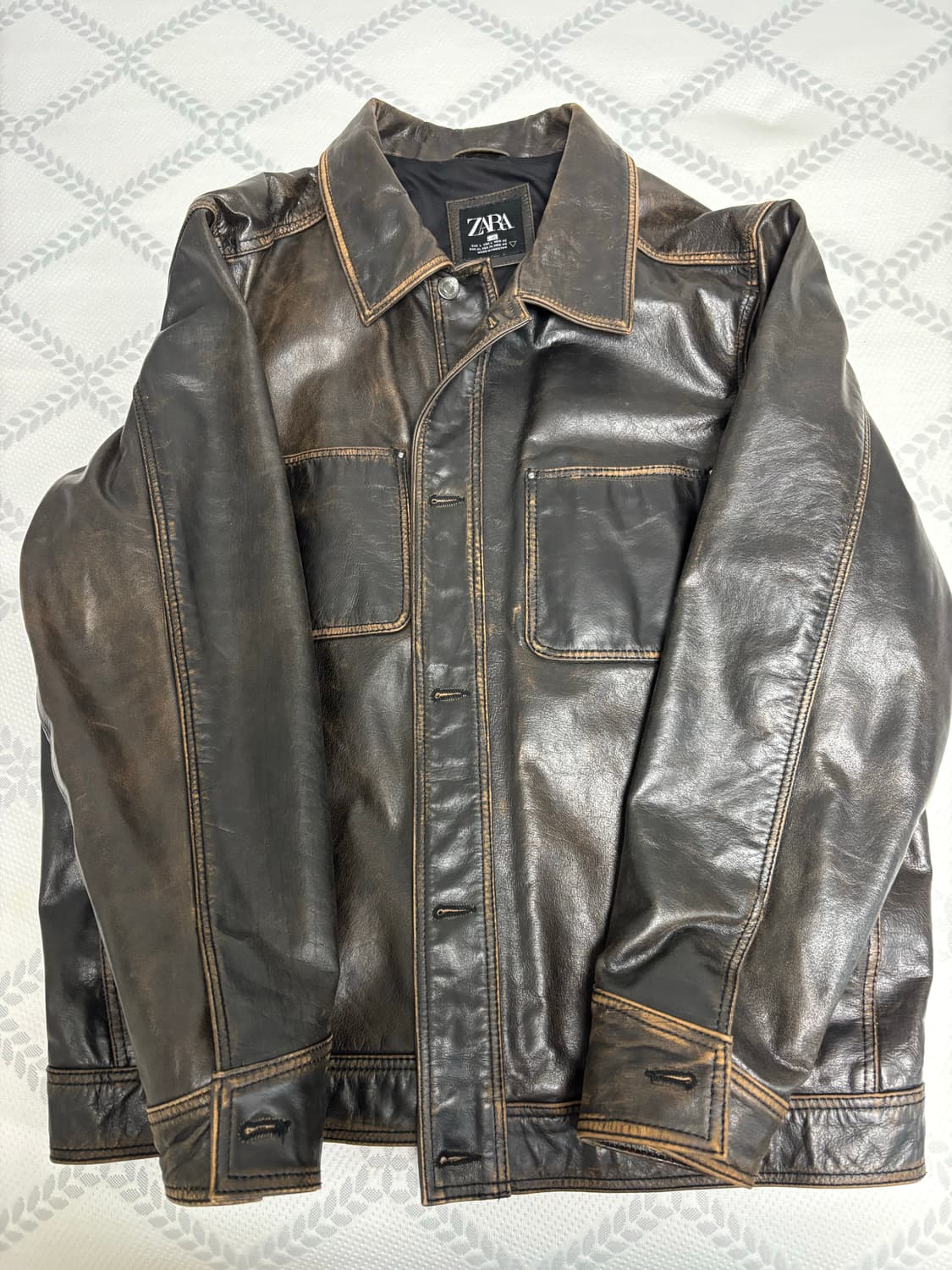 자라 버팔로 가죽 초어자켓 L-XL 상품이미지1