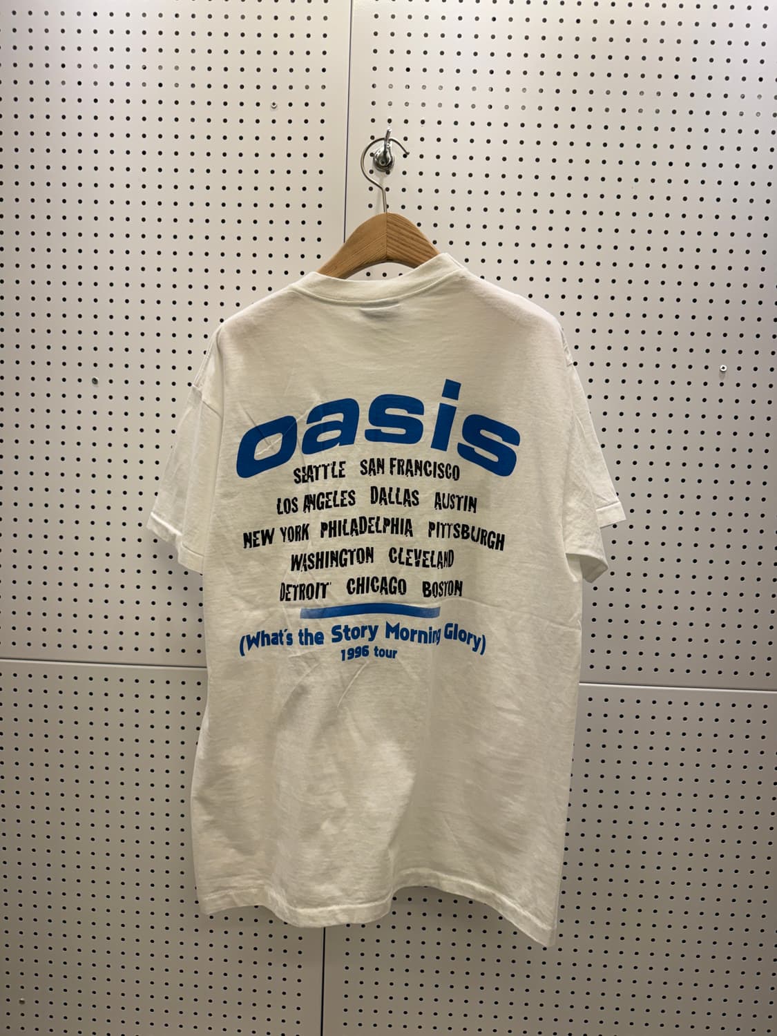 오아시스 1996년 투어 기념 빈티지 반팔 티셔츠 U1226 상품이미지3