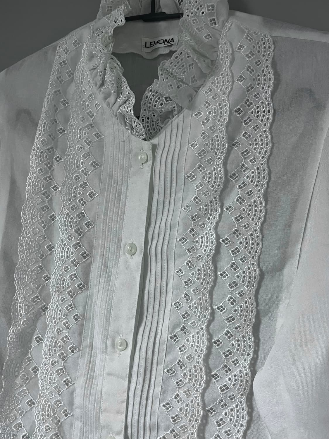 고딕 고스로리 레이스 갸루 로맨틱 엔젤릭 화이트 블라우스 셔츠 공겜여주 상품이미지2