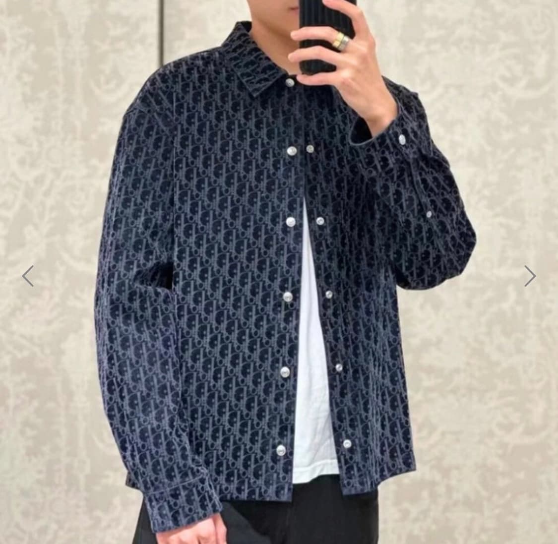 (A+/50) / 디올 오블리크 벨벳 카스리 데님 자켓 상품이미지8