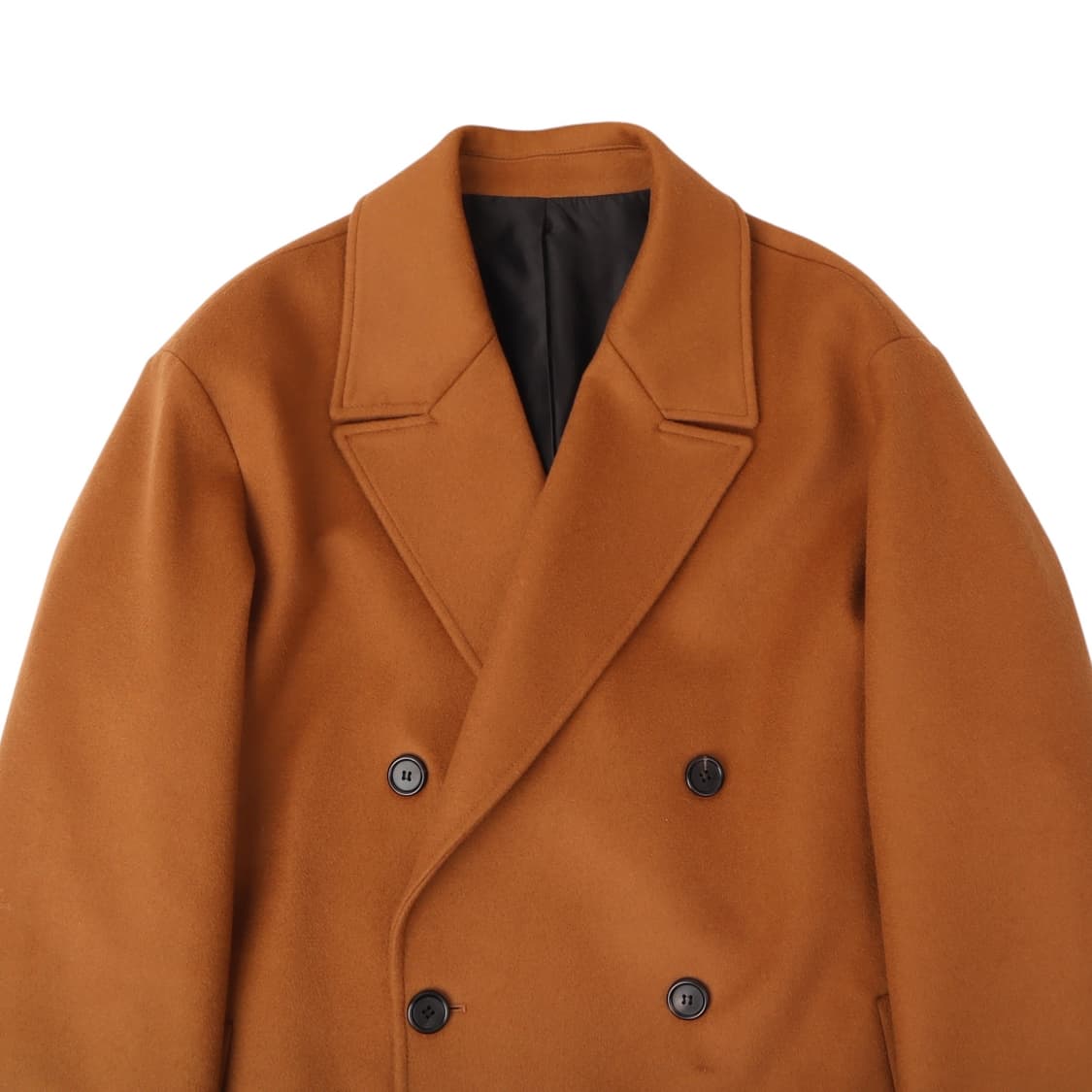 Coor 쿠어 브라운 울 캐시미어 더블 코트 상품이미지2