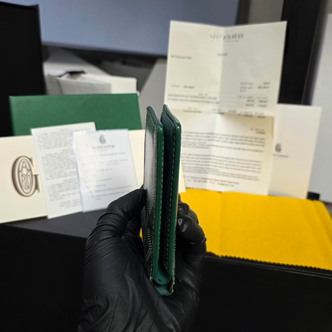 {클로젯}[풀구성+인보이스]고야드 빅투와르 반지갑 스페셜 컬러 그린 상품이미지9