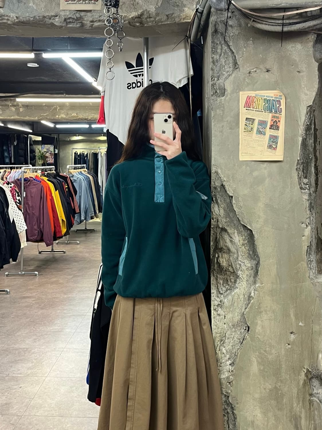 챔피온 버튼 플리스 그린 XS #csz2169 상품이미지2