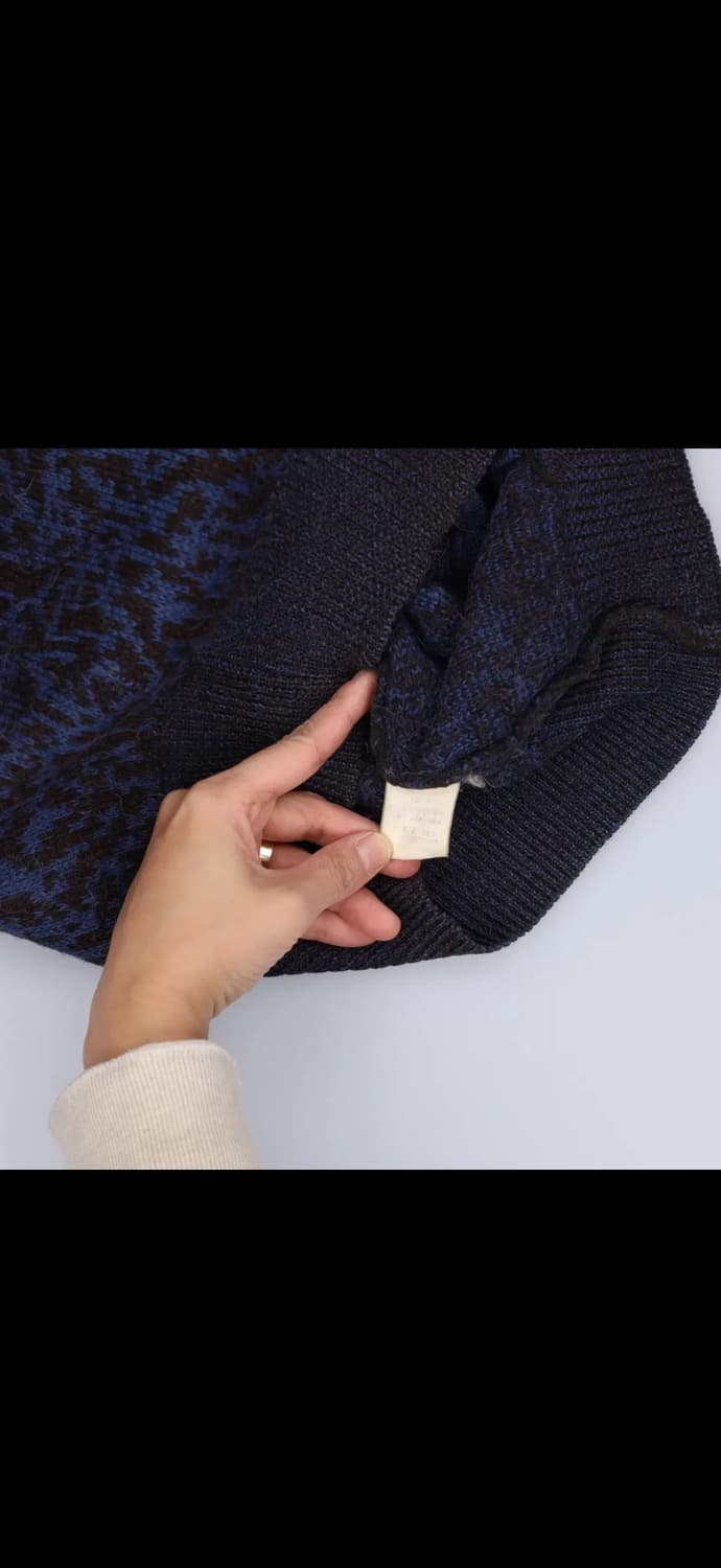 YSL 패턴 울 니트 브이넥 가디건 0108H1 상품이미지3