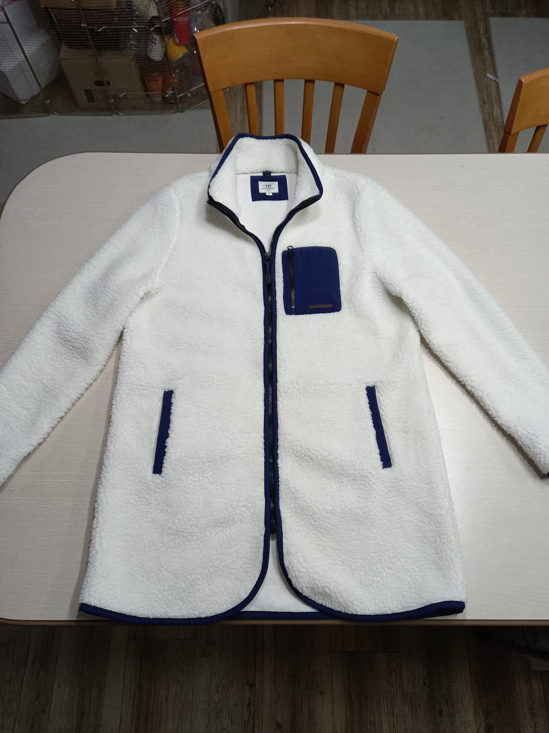 L-XL Henry Cottons 골프 뽀글이 후리스 화이트 L-687 상품이미지1