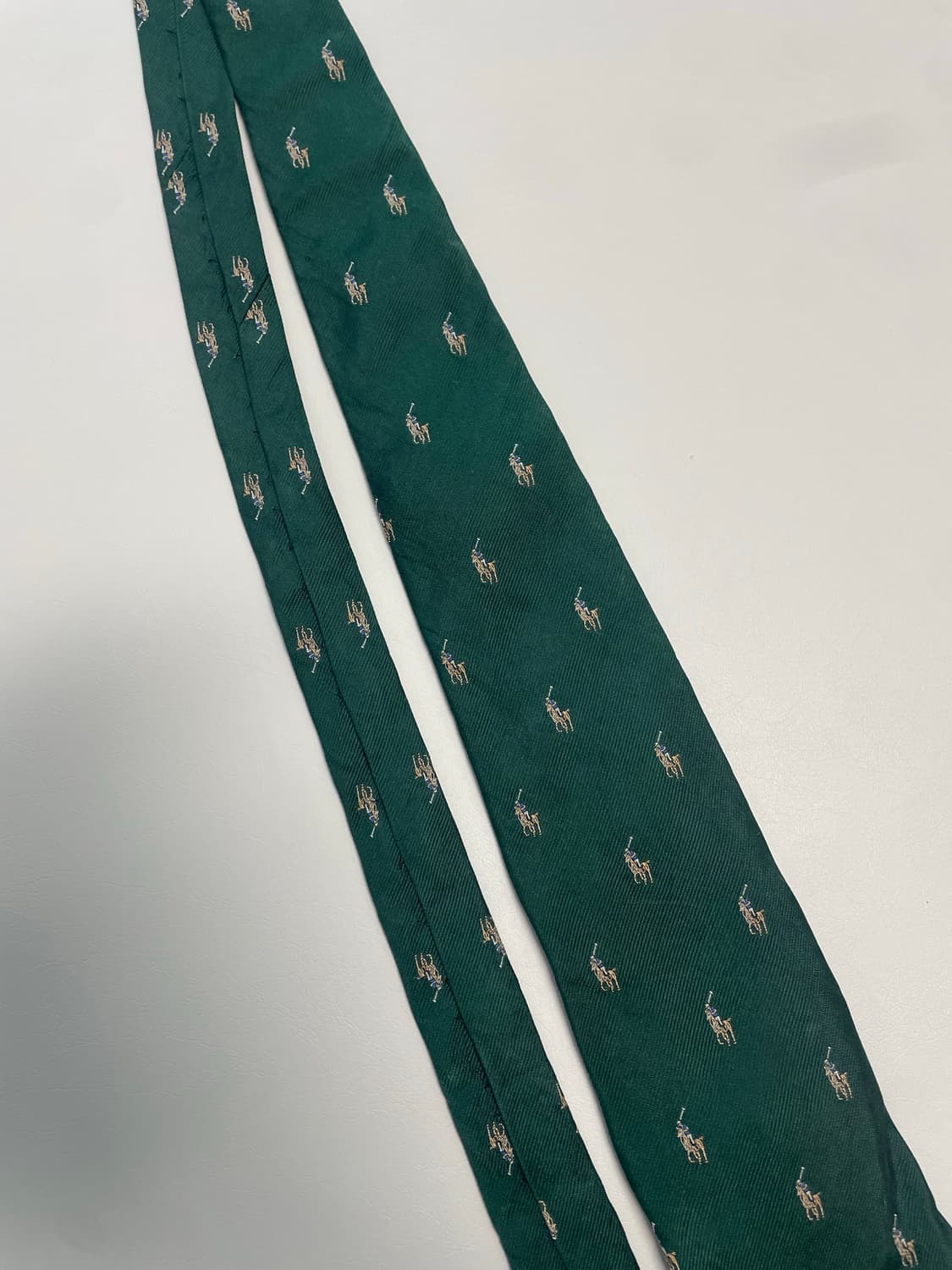 폴로 로고 실크 넥타이 상품이미지2