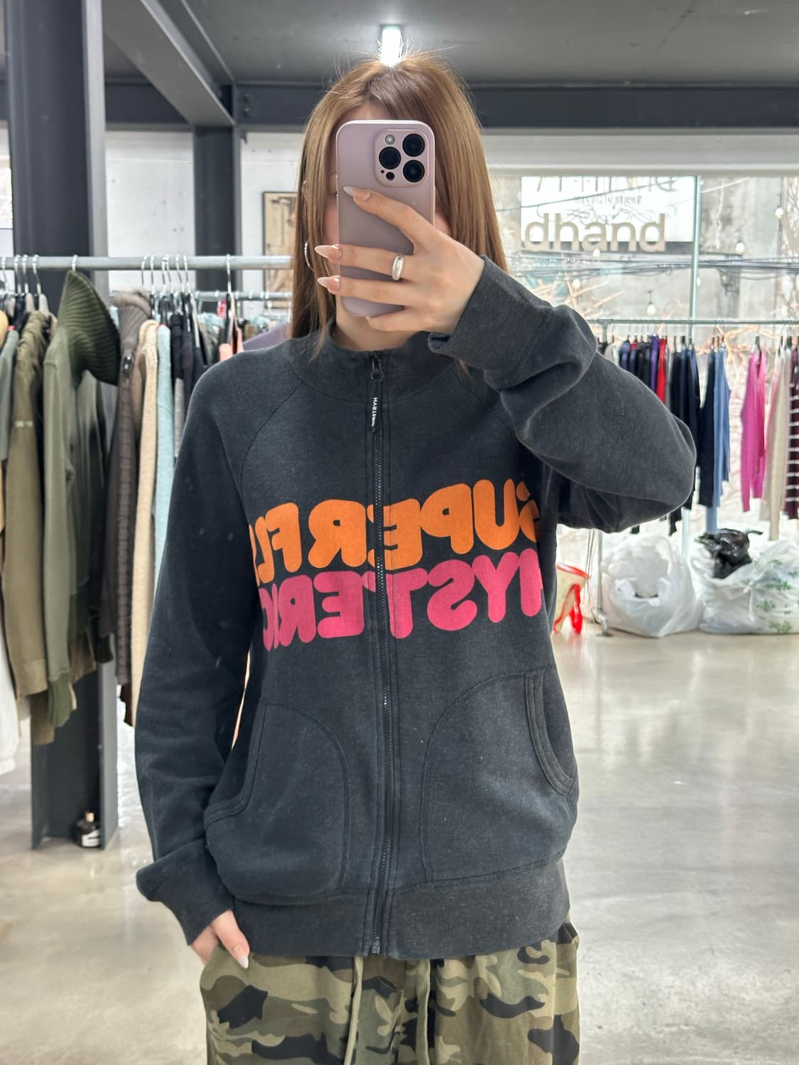 히스테릭글래머 Superfly 스펠로고 코튼 집업 상품이미지1