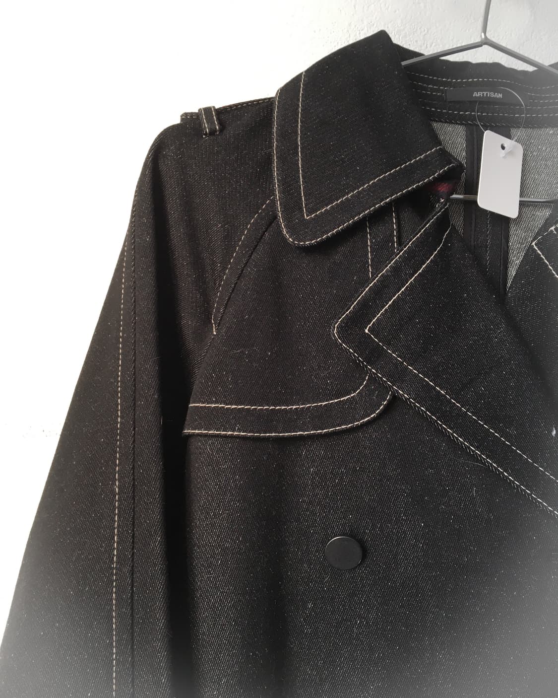 Stitch belted point double button coatSt 상품이미지5