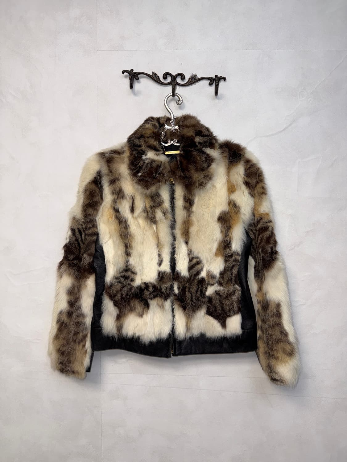 Mixed brown lamb skin oslo fur jacket 상품이미지1