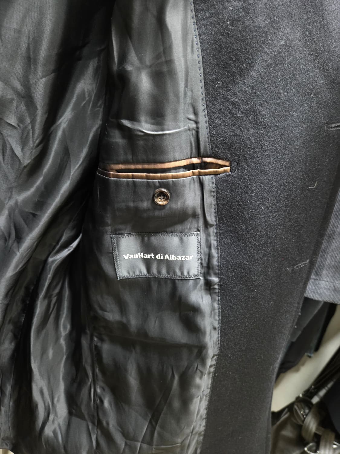 VanHart di Albazar) 빈티지 울 니트 더블 코트 상품이미지7