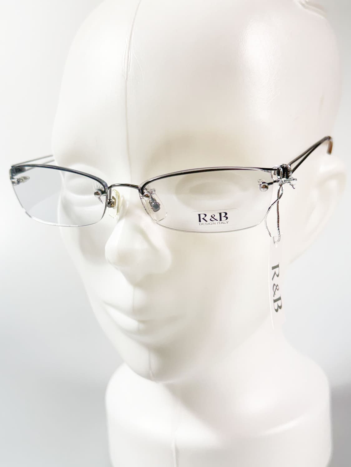 R&B EYEWEAR 반무테 스퀘어 메탈 프레임 빈티지 안경 상품이미지9