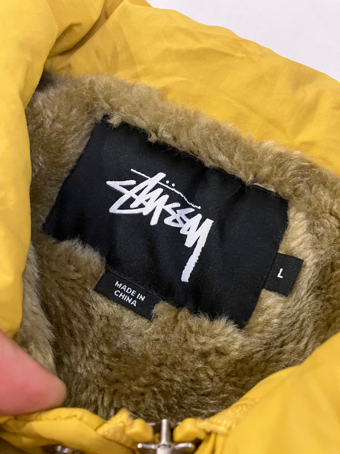 스투시 빈티지 셰르파 양털 코치자켓 플리스 옐로우 상품이미지7