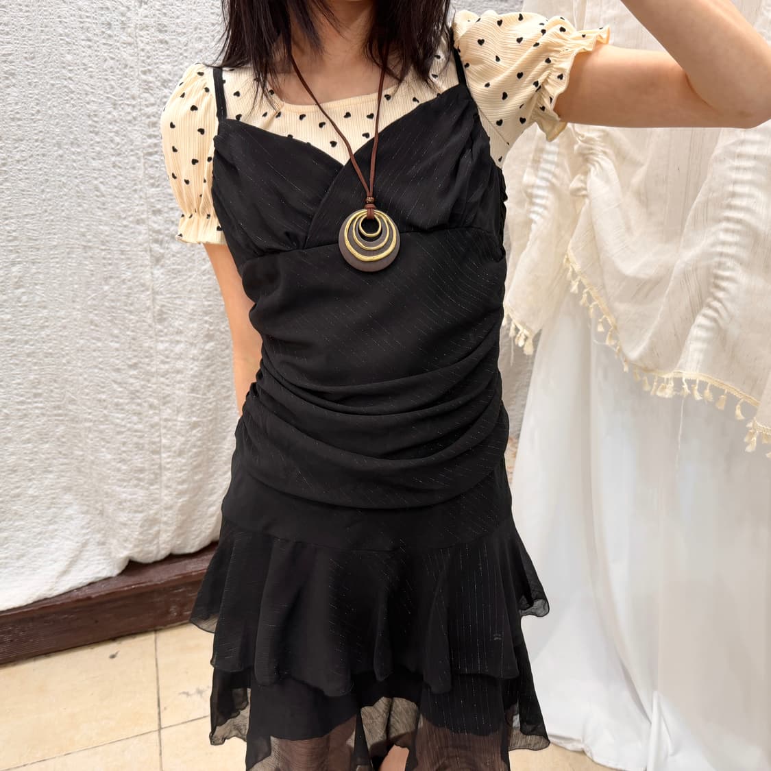 fairy black mini dress 상품이미지3