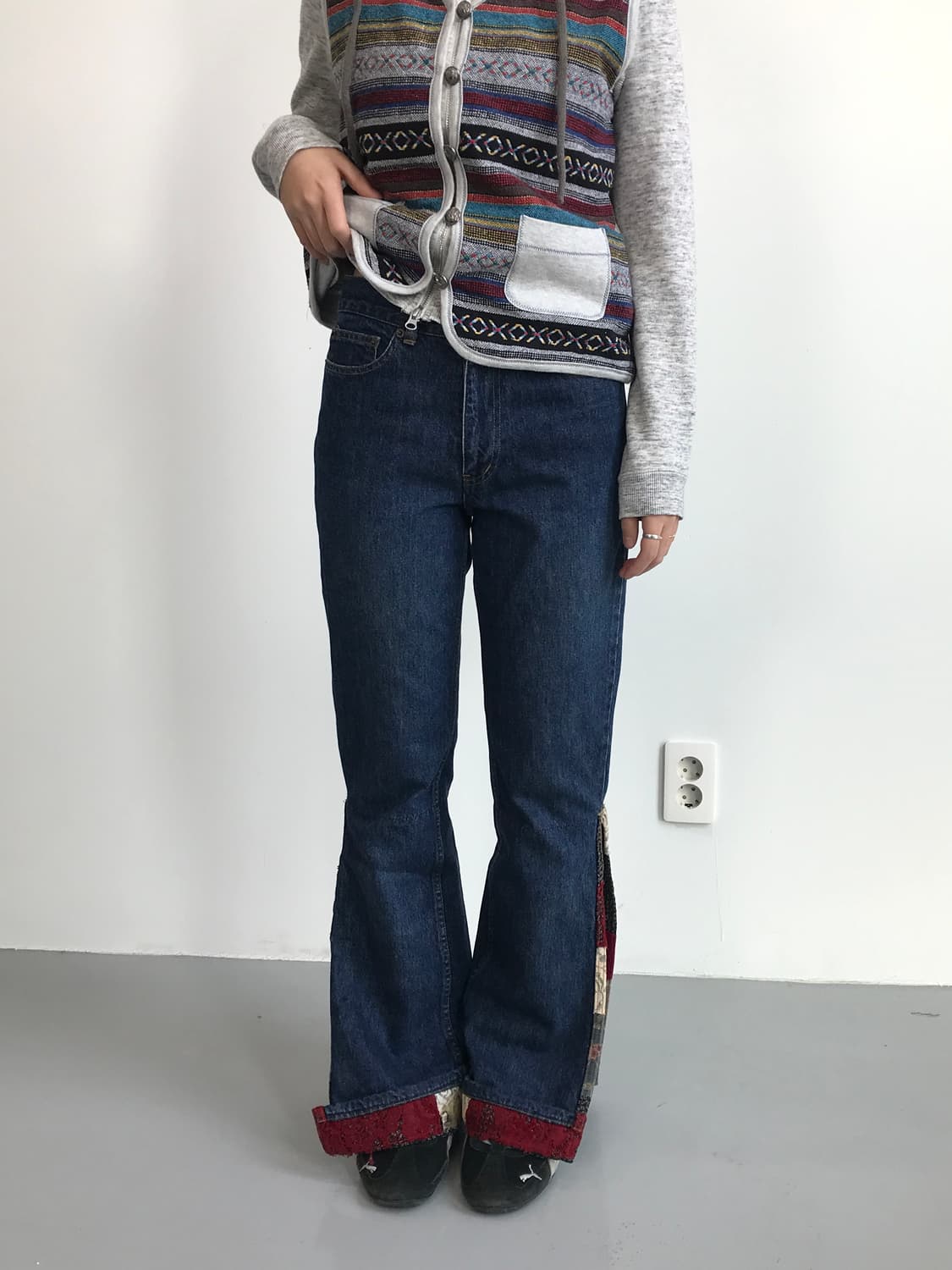 DKNY Vintage Patchwork Hem Denim 상품이미지1