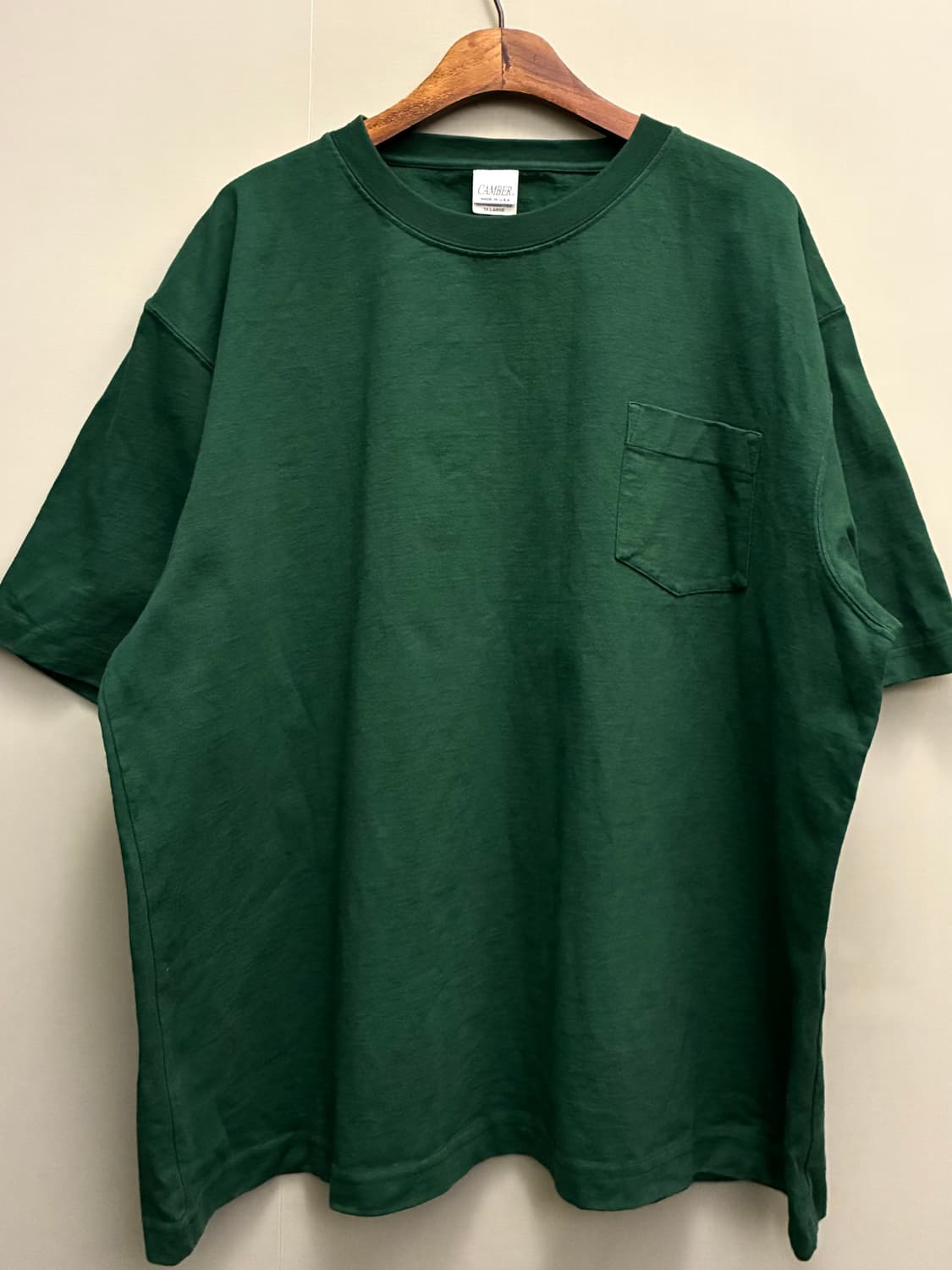 (3XL)Camber USA 캠버 헤비웨이트 코튼 포켓 반팔티셔츠 그린 상품이미지1