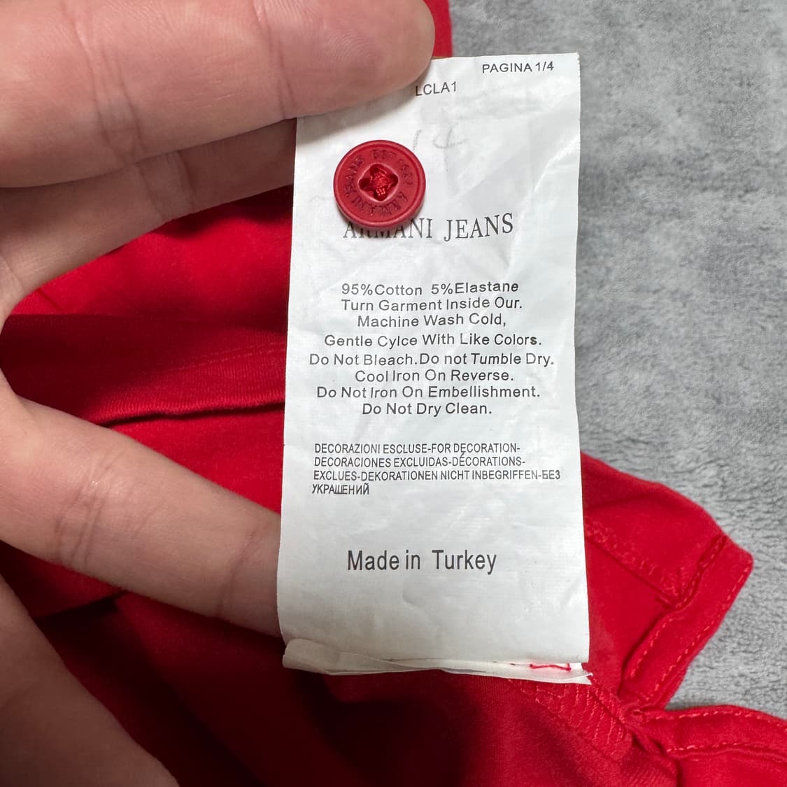 알마니진스 레드 카라 셔츠 상품이미지5