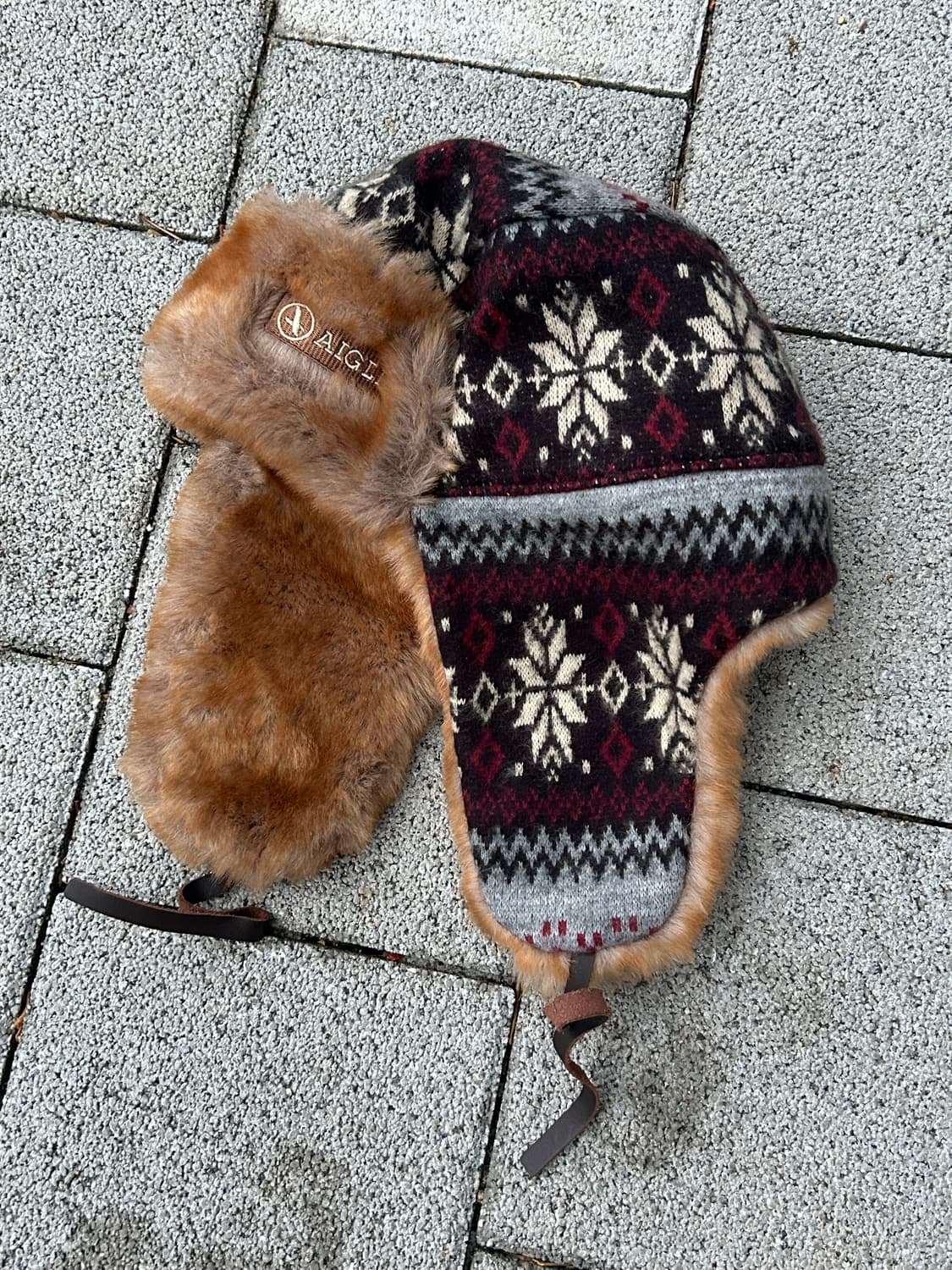 2000s y2k AIGLE 이글 빈티지 노르딕 트루퍼 햇 모자 상품이미지1