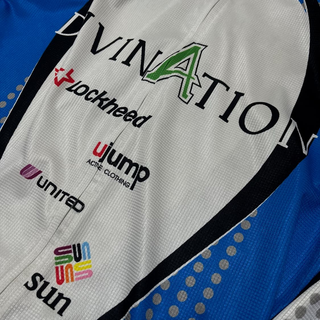 디바이네이션 자전거 싸이클링 기능성 져지 [블루/화이트] L/100 상품이미지5