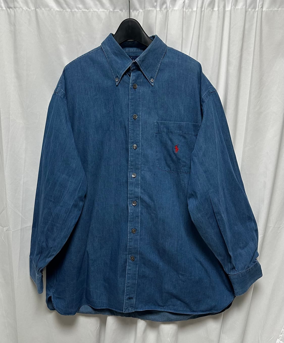 no.166 폴로 랄프로렌 중청데님 셔츠 xxl 상태s급 상품이미지1