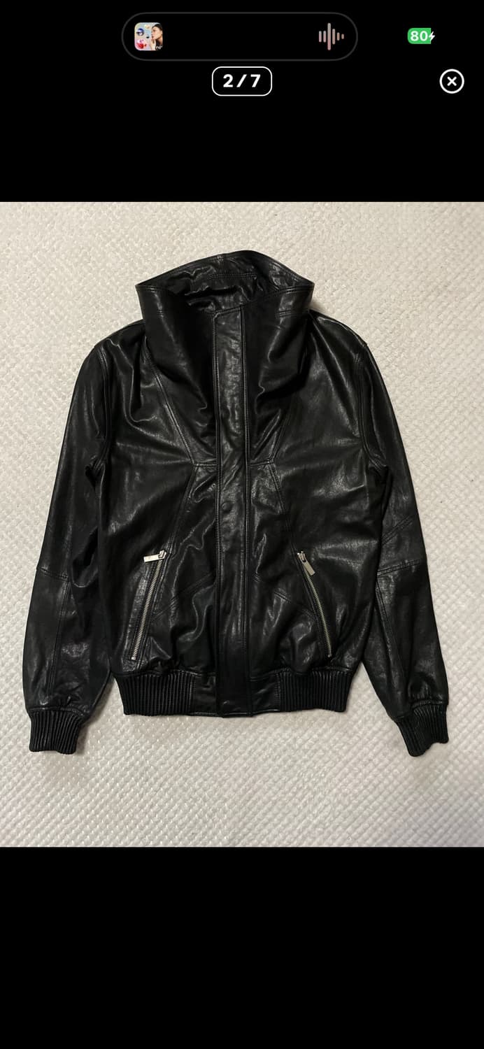 kai aakmann 하이넥 레더 자켓 상품이미지1