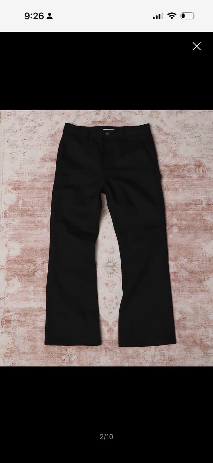 아르반) 루터스 새깅 플레어팬츠 솔리드블랙 4 상품이미지2