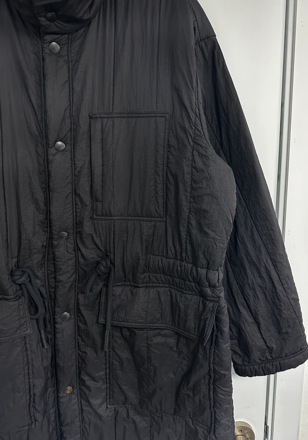 블랙 캐시미어 롱패딩 상품이미지8