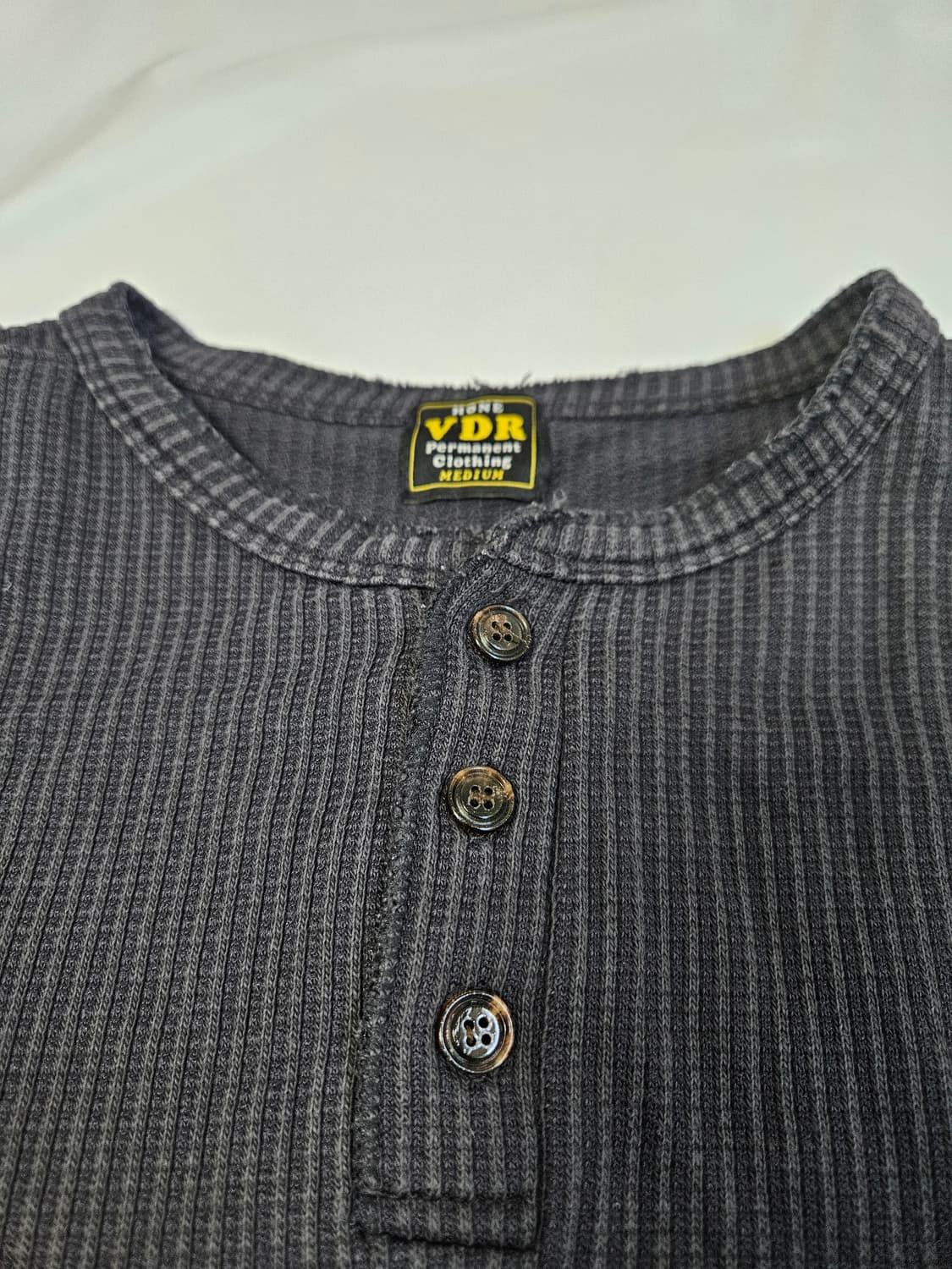 VDR 비디알 헨리넥 코튼 코듀로이체크 긴팔티셔츠 롱슬리브 M 상품이미지3
