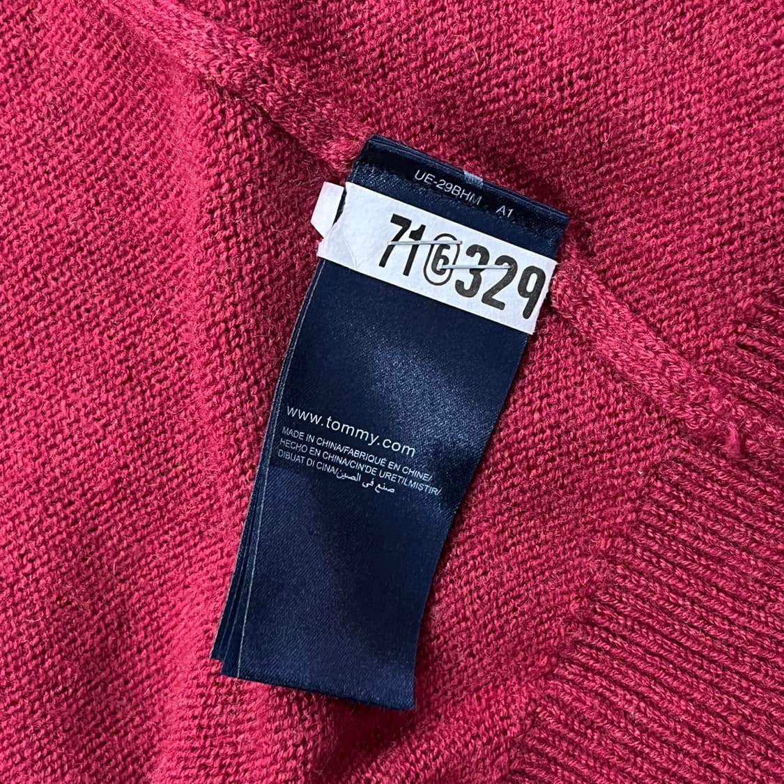 타미힐피거 버건디 레드 니트 집업  상품이미지6