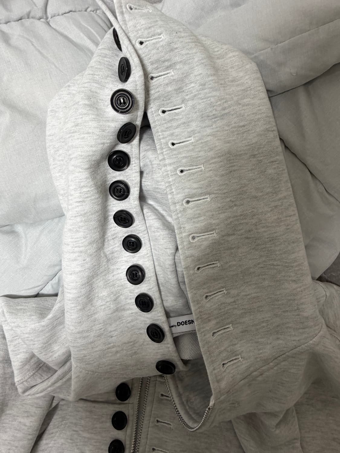 더즌매러 full button hoodie 풀 버튼 후드집업  상품이미지3