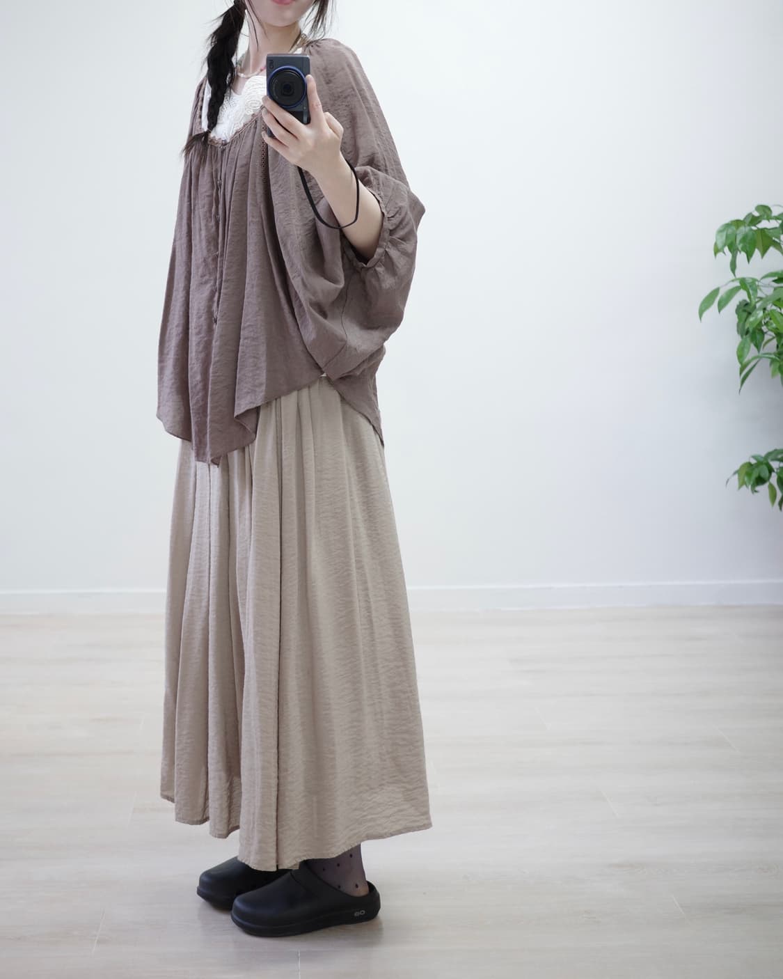 Crazy Angel choco brown blouse 상품이미지1